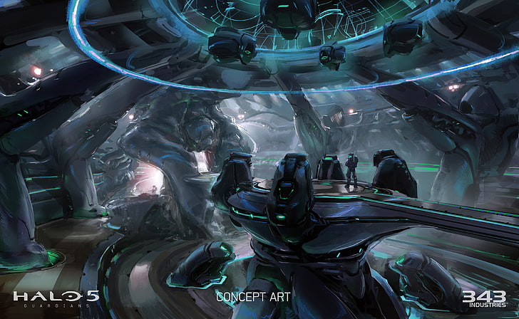 Halo 5 wallpaper, Halo, Master Chief, Halo 5, Xbox One, Halo: Master Chief Collection, video games, concept art, HD wallpaper
