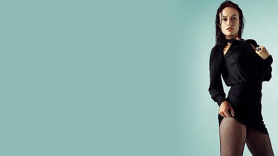 Olivia Wilde, blå bakgrund, kvinnor, skådespelerska, HD tapet HD wallpaper