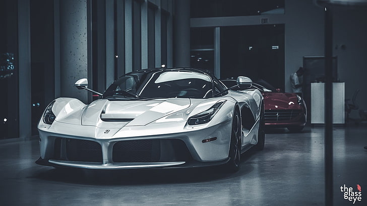 silbernes Superauto, Auto, Ferrari, Ferrari LaFerrari, HD-Hintergrundbild