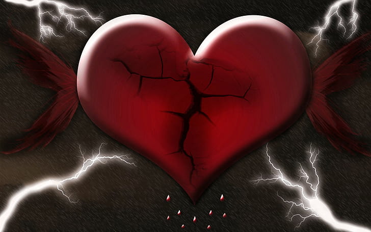 gebrochenes Herz, Herz, Herzschmerz, Liebe, HD-Hintergrundbild