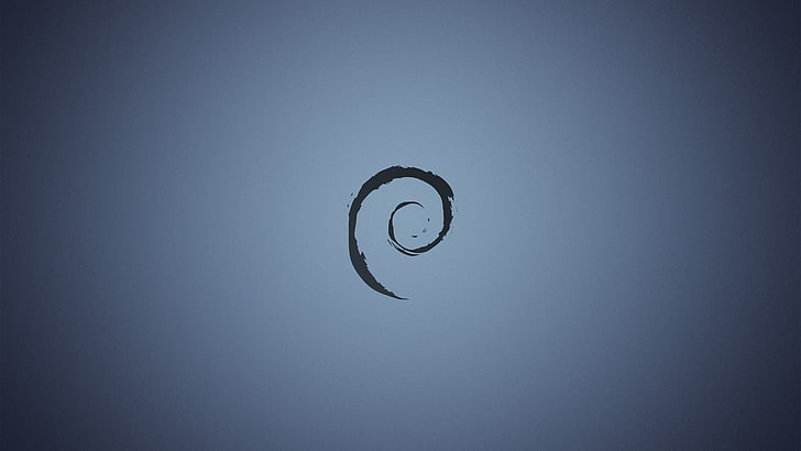 black round wallpaper, Linux, Debian, HD wallpaper