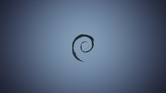 czarna okrągła tapeta, Linux, Debian, Tapety HD HD wallpaper