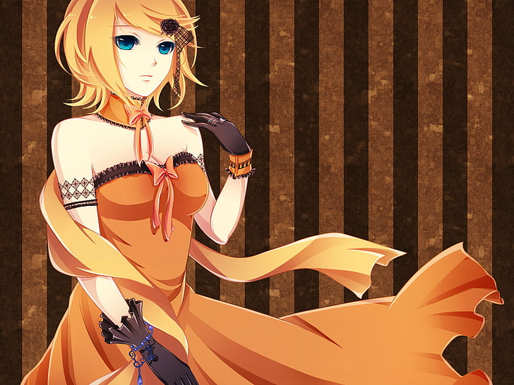 オレンジ色の髪の女性アニメキャラクターhd壁紙無料ダウンロード Wallpaperbetter