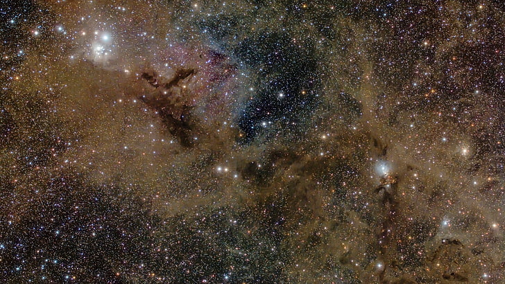 constelação de estrelas, galáxia, espaço, nasa, nuvem de poeira, HD papel de parede
