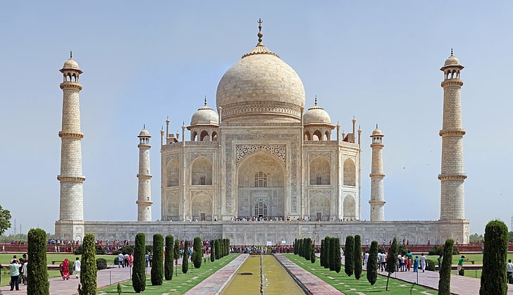 4014x2309 px Forntida arkitekturbyggnad Indien indiskt Mausoleum Taj Mahal Träd vattenkonst Alternativ konst HD-konst, vatten, Träd, byggnad, arkitektur, indien, Indiskt, Forntida, taj mahal, 4014x2309 px, Mausoleum, HD tapet