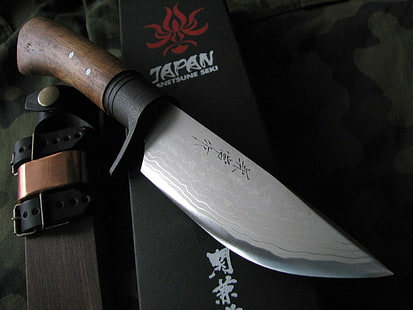 knife, weapon, kanji, HD wallpaper HD wallpaper