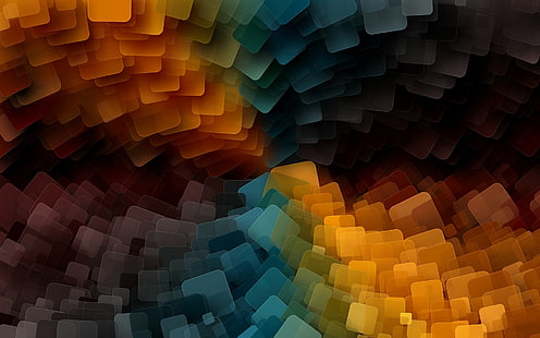 разноцветные цифровые обои, красочные, абстрактные, HD обои HD wallpaper