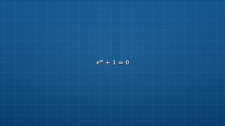 mathematical equation, blueprints, Euler's identity, equation, HD wallpaper