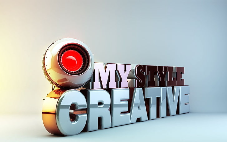 My Style Creative clip art, cable, lens, eyes, light, red, HD wallpaper
