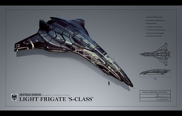 Ligh Fregate 'S-Class' тапет, Star Citizen, фрегати, видео игри, HD тапет