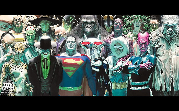 Bizarro, Brainiac, DC Comics, Grodd, Hugo Strange, Joker, Lex Luthor, Mr. ze, Parasite, Poison Ivy, Scarecrow (character), Sinestro, Solomon Grundy, The Riddler, Villains, HD wallpaper