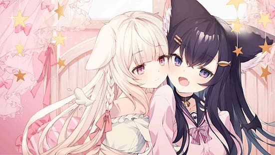 Katzenmädchen, Anime, HD-Hintergrundbild HD wallpaper