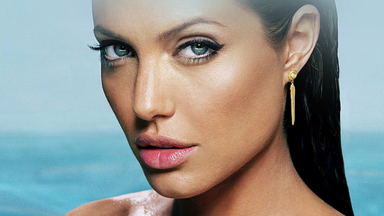 Läppar, 4K, Angelina Jolie, HD tapet HD wallpaper