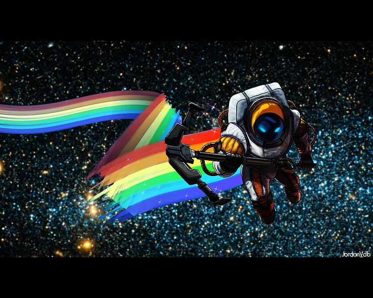 Astronaut hält Anker, League of Legends, Aufstand, Nautilus, lustige Hüte, HD-Hintergrundbild