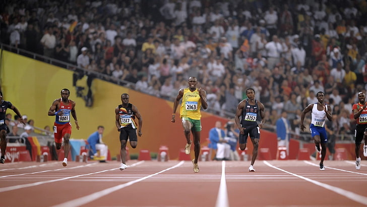 Usain Bolt biegnie, Tapety HD