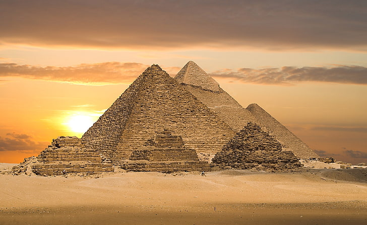 Pyramides égyptiennes - Le Caire, Egypte, Afrique, La Grande Pyramide de Gizeh, Voyage, Afrique, Egypte, Pyramides égyptiennes, Le Caire, Le Caire, Egypte, Pyramides égyptiennes Le Caire, Egypte, Afrique, Grande pyramide de Khufu, Pyramide de Khéphren, Pyramide de Menkaure, l'Egypte ancienne, Fond d'écran HD