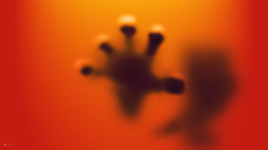 menschliche Hand, Außerirdische, Hände, rot, orange, HD-Hintergrundbild HD wallpaper