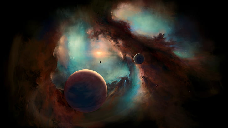 Raumkunst, Planet, Fantasiekunst, Raum, Dunkelheit, Himmel, HD-Hintergrundbild