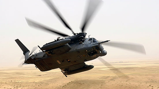 Ch-53 헬리콥터, 하늘, 비행, HD 배경 화면 HD wallpaper