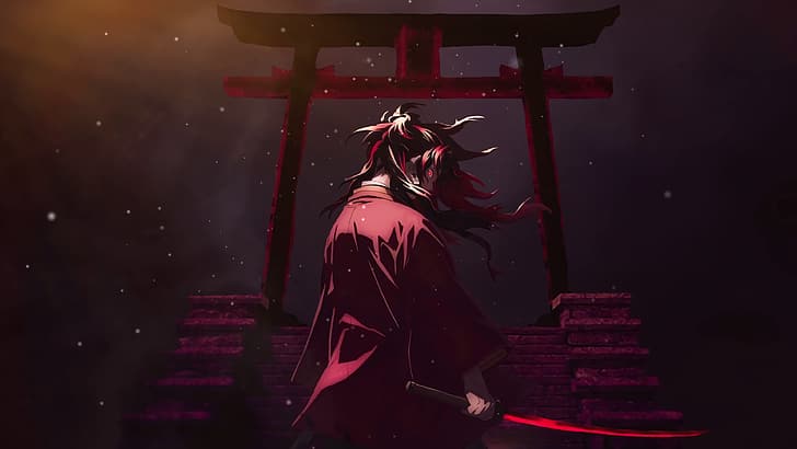 Kimetsu no Yaiba, Yoriichi, Yoriichi Tsugikuni, Dämonenaugen, Dämonengesicht, HD-Hintergrundbild