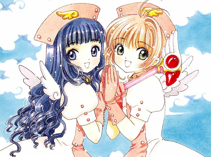 Anime, Cardcaptor Sakura, Sakura Kinomoto, Tomoyo Daidouji, HD wallpaper