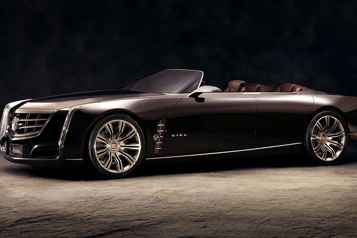 black convertible coupe, ride, cadillac, luxury, edition, sports car, HD wallpaper