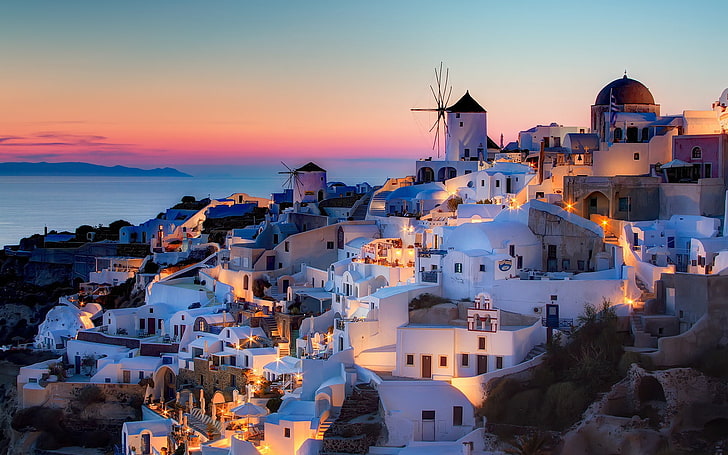 Grécia, paisagem, HD papel de parede