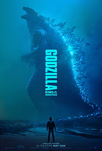Годзилла, фильмы, постер фильма, Годзилла: король монстров, HD обои HD wallpaper
