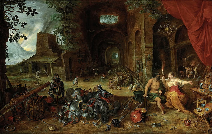 bild, Jan Brueghel den yngre, Allegory Of The Element of Fire, HD tapet