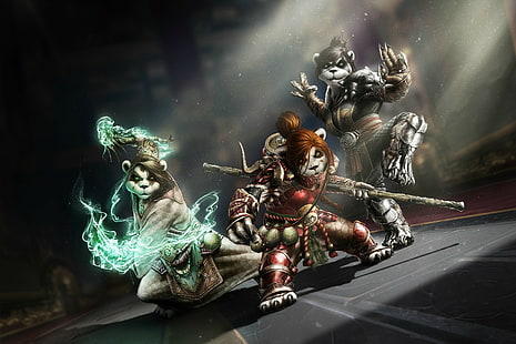 World of Warcraft, World Of Warcraft: Mists Of Pandaria, Monk, Pandaren, HD wallpaper HD wallpaper