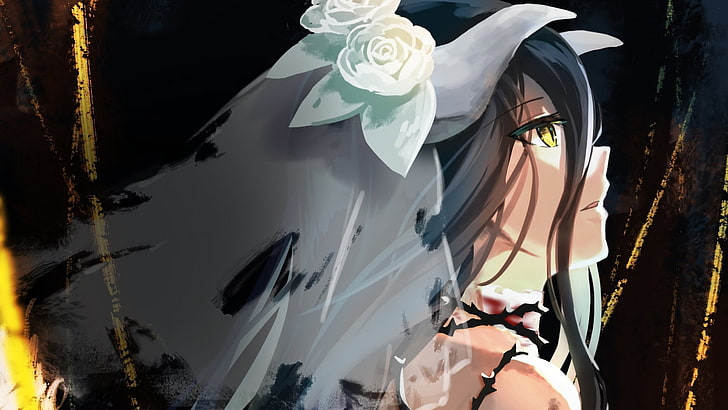 Anime, Overlord, Albedo (Overlord), Bride, Overlord (Anime), Woman, Tapety HD