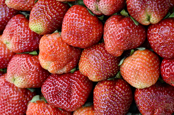 strawberries, strawberry, berry, ripe, HD wallpaper