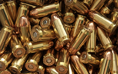 Cartridges, bullets, cartridges, gun, weapons, HD wallpaper HD wallpaper