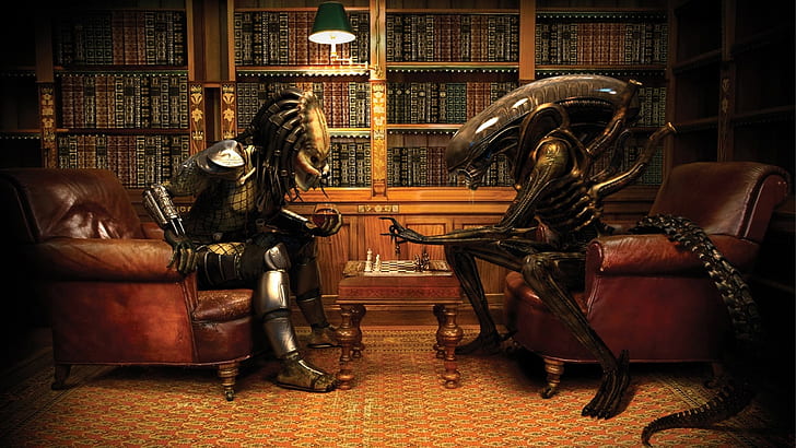Alien, Aliens Vs.Predator, Chess, Predator, Fond d'écran HD