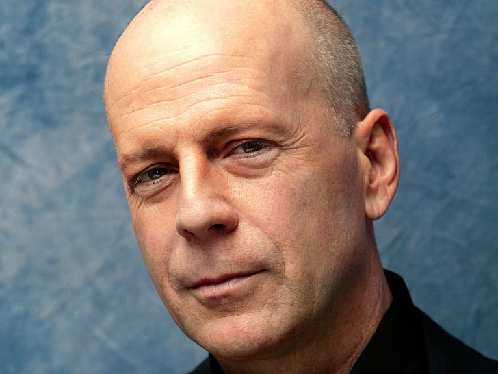 Bruce Willis, homens, ator, retrato, careca, HD papel de parede