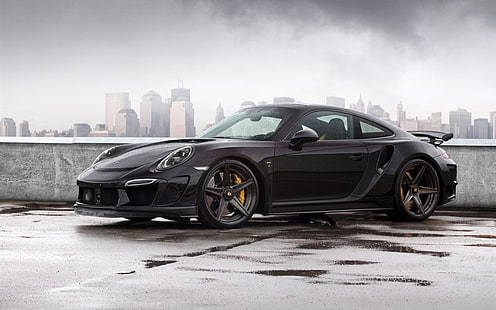 2014 Porsche 911 Carrera Turbo, รถสีดำ Stinger GTR 991, 2014, ปอร์เช่, 911, เทอร์โบ, GTR, 991, สีดำ, รถ, วอลล์เปเปอร์ HD HD wallpaper