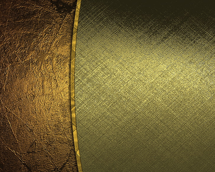 зеленые и коричневые текстильные доски, золотистые, золотые, фактура, фон, роскошь, HD обои