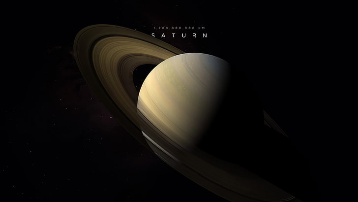 Sfondo grigio e nero di Saturno, Saturno, spazio, universo, stelle, pianeta, Sfondo HD