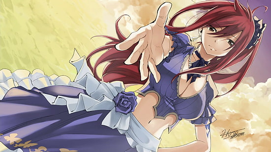 Fairy Tail, anime, Scarlet Erza, Tapety HD HD wallpaper
