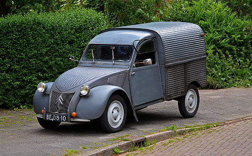 2cv, cars, citroen, classic, delivery, fourgonnette, french, HD wallpaper HD wallpaper