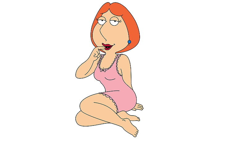 The Simpson character, Lois Griffin, Family Guy, redhead, lingerie, barefoot, feet, HD wallpaper