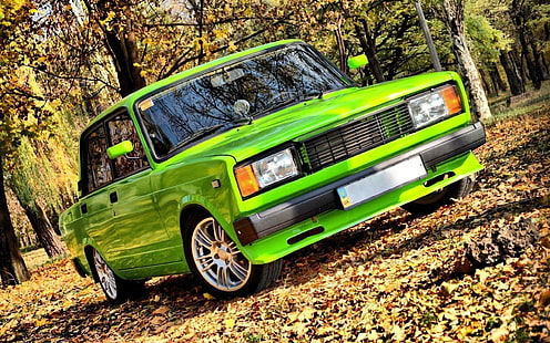 Lada 2107, green tofas ​​serce, carros, 2560x1600, lada, lada 2107, HD papel de parede HD wallpaper