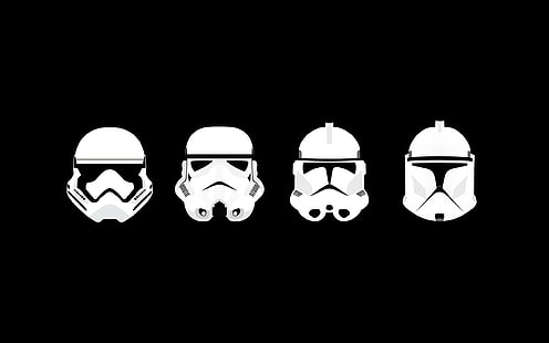 minimalism star wars clone trooper stormtrooper helmet, HD wallpaper HD wallpaper