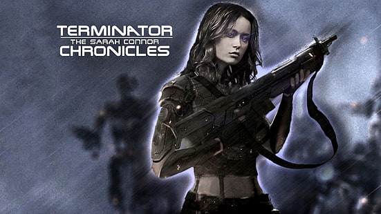 Exterminador do Futuro: Sarah Connor Chronicles - poster do jogo, Exterminador do Futuro Sarah Connor Chronicles, Summer Glau, Terminator, futurista, ficção científica, HD papel de parede HD wallpaper
