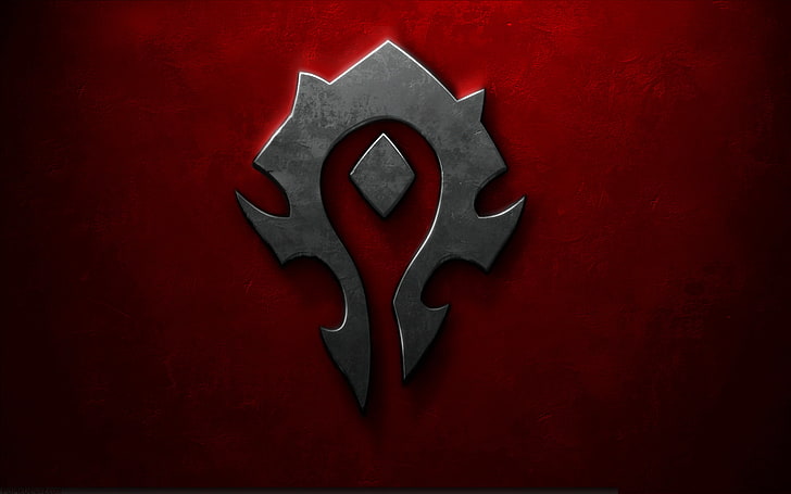 ilustrasi logo, gerombolan, World of Warcraft, video game, Wallpaper HD