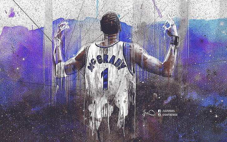 트레이시 맥그레이디 올랜도 매직 -2016 NBA 농구 Wa .., 트레이시 맥그레이디 벡터 이미지, HD 배경 화면