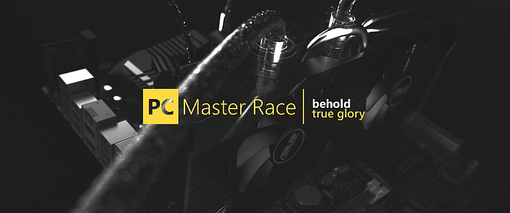 Anúncio da PC master race, jogos para PC, PC Master Race, resfriamento a água, HD papel de parede HD wallpaper