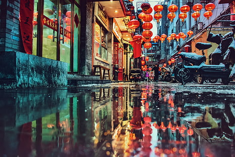  Man Made, Street, Chinatown, HD wallpaper HD wallpaper