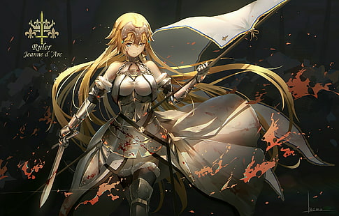 Fate Series, Fate/Apocrypha, Fate/Grand Order, Jeanne d'Arc (Fate Series), Ruler (Fate/Apocrypha), Ruler (Fate/Grand Order), HD wallpaper HD wallpaper