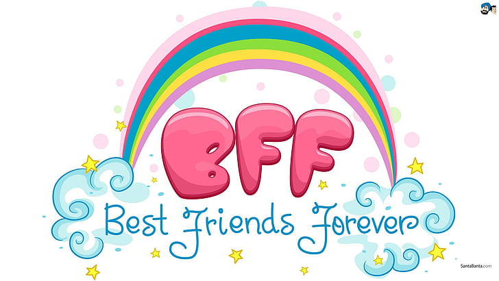 Best Friend Forever, friend, forever, cute, best, 3d and abstract, HD wallpaper